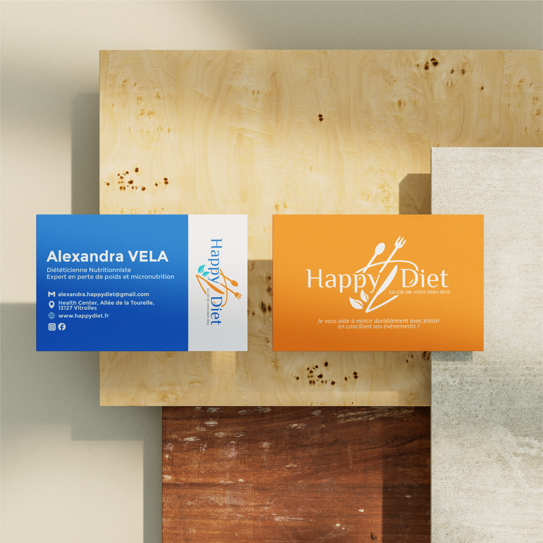 Visitenkarten-Design von Sika Creations für Happy diet | Design #34631824