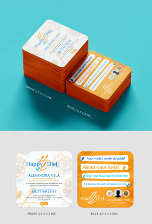 Business Card Design by Sun Moon Graphic Designer for Happy diet | Design: #34534394
