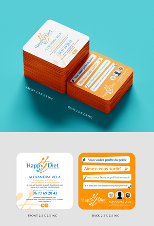 Business Card Design by Sun Moon Graphic Designer for Happy diet | Design: #34534397