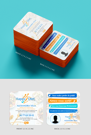 Business Card Design by Sun Moon Graphic Designer for Happy diet | Design #34534400