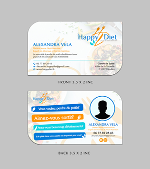 Business Card Design by Sun Moon Graphic Designer for Happy diet | Design: #34534403