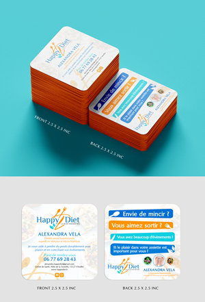 Business Card Design by Sun Moon Graphic Designer for Happy diet | Design: #34596264