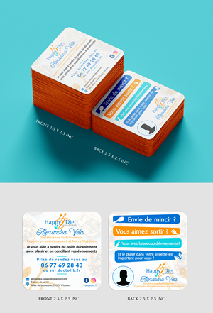 Business Card Design by Sun Moon Graphic Designer for Happy diet | Design: #34702483