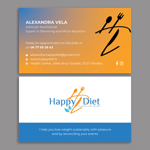 Business Card Design by YourLogoMaster for Happy diet | Design: #34627083