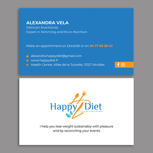 Business Card Design by YourLogoMaster for Happy diet | Design: #34627084