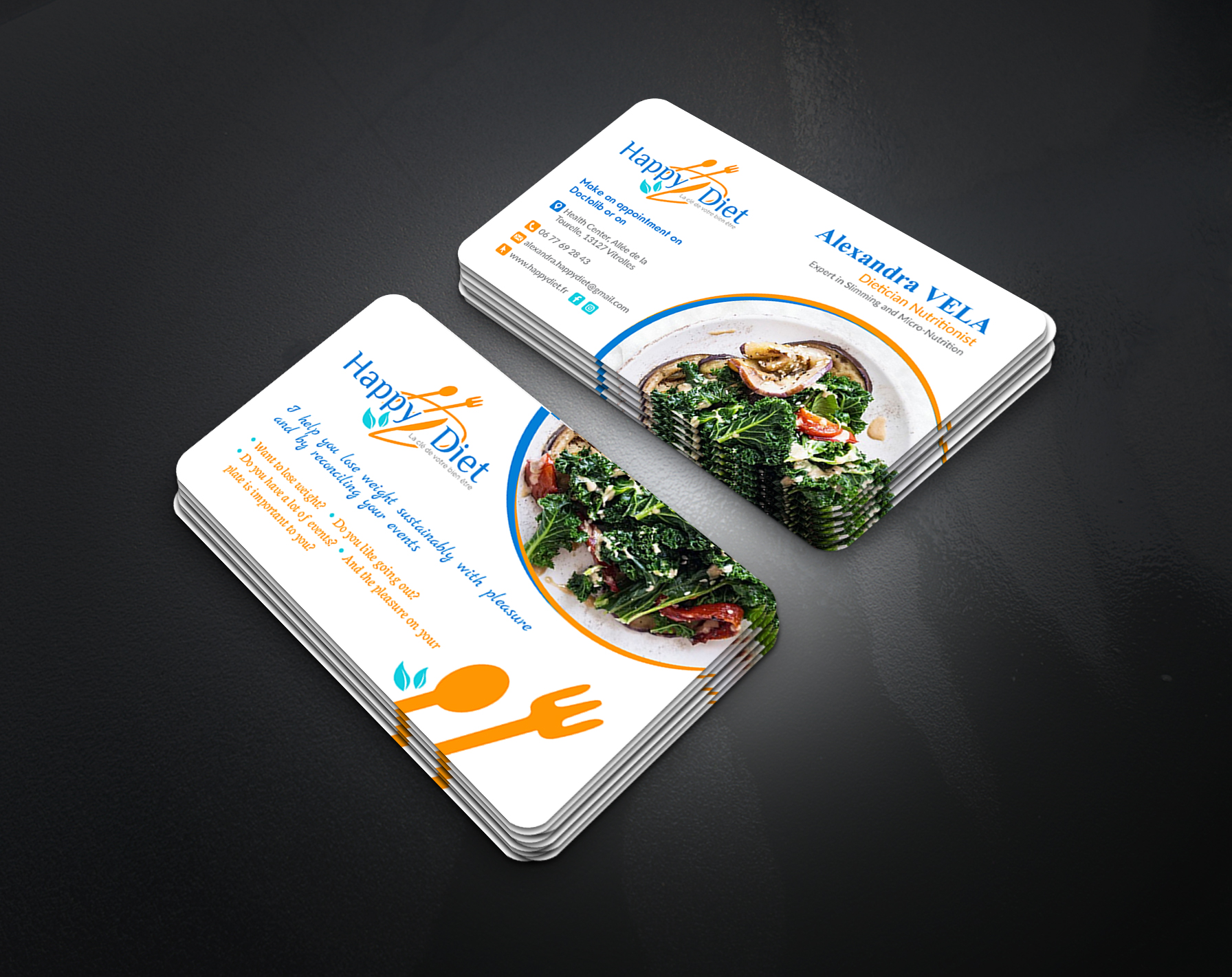 Business Card Design by artbitin for Happy diet | Design #34494546