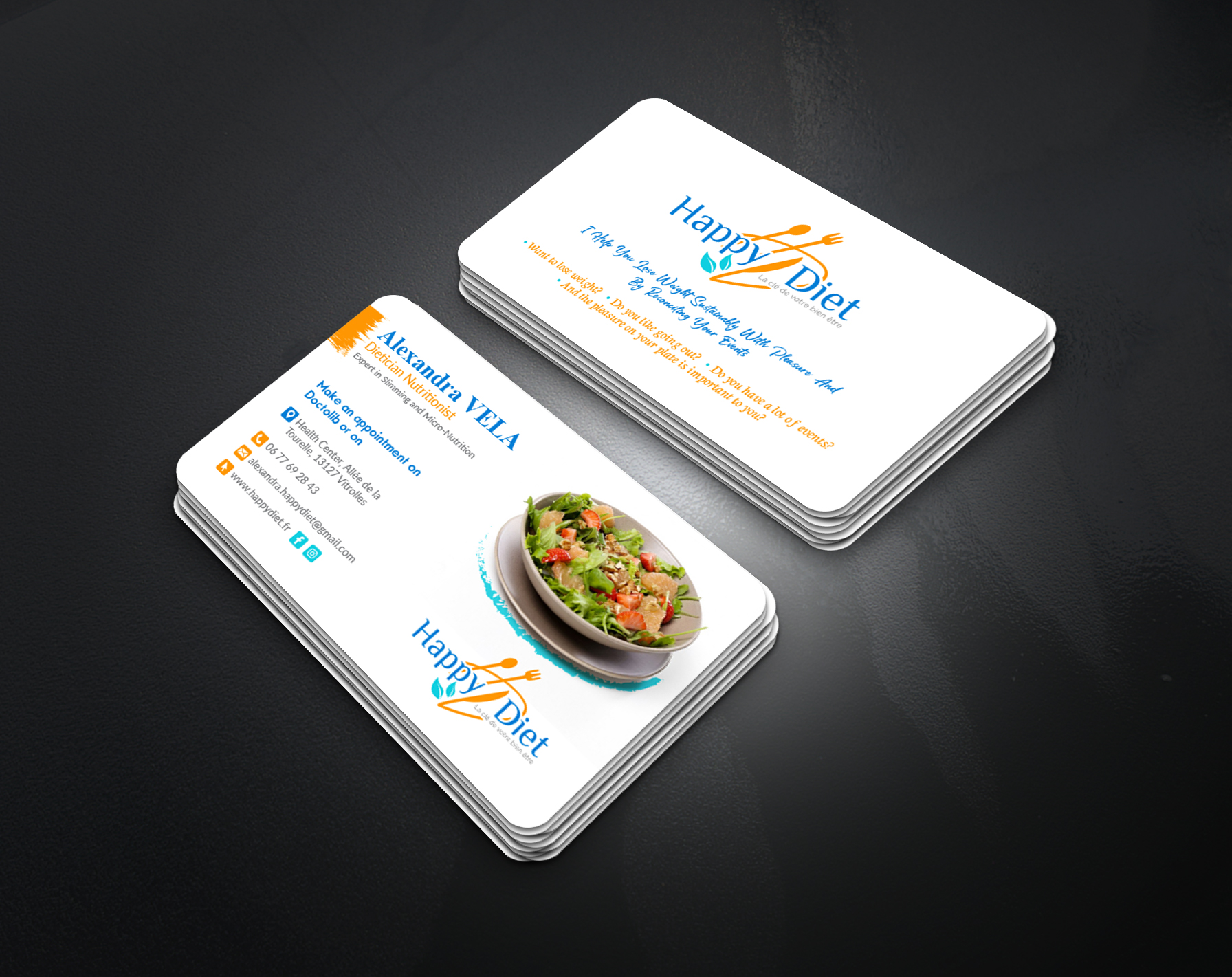 Diseño de Tarjeta de Presentación por artbitin para Happy diet | Diseño #34494547
