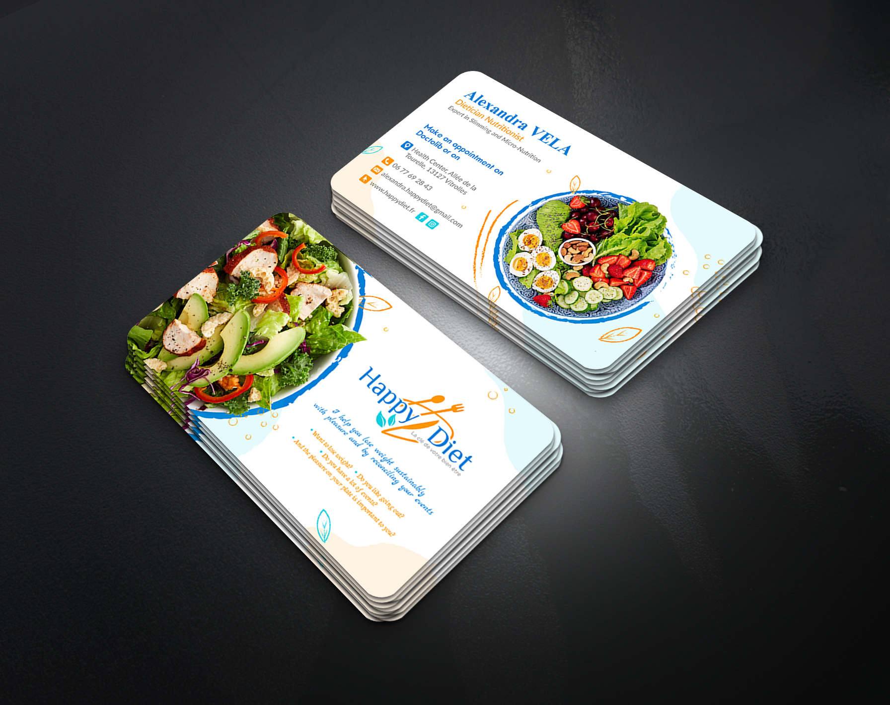 Business Card Design by artbitin for Happy diet | Design #34494548