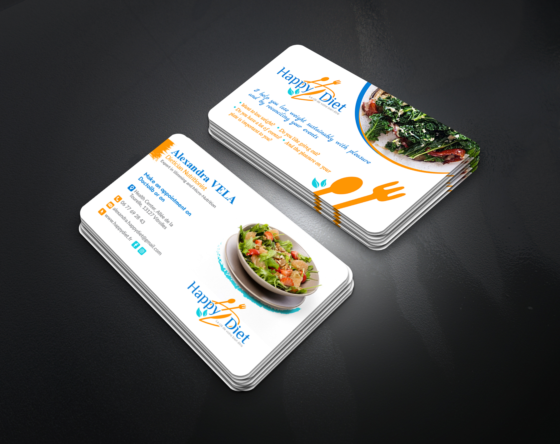 Business Card Design by artbitin for Happy diet | Design #34494549