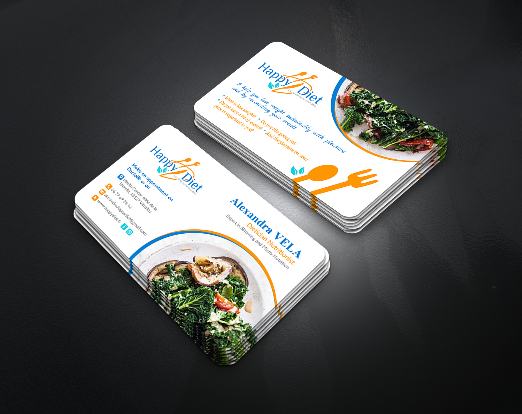 Business Card Design by artbitin for Happy diet | Design #34494550