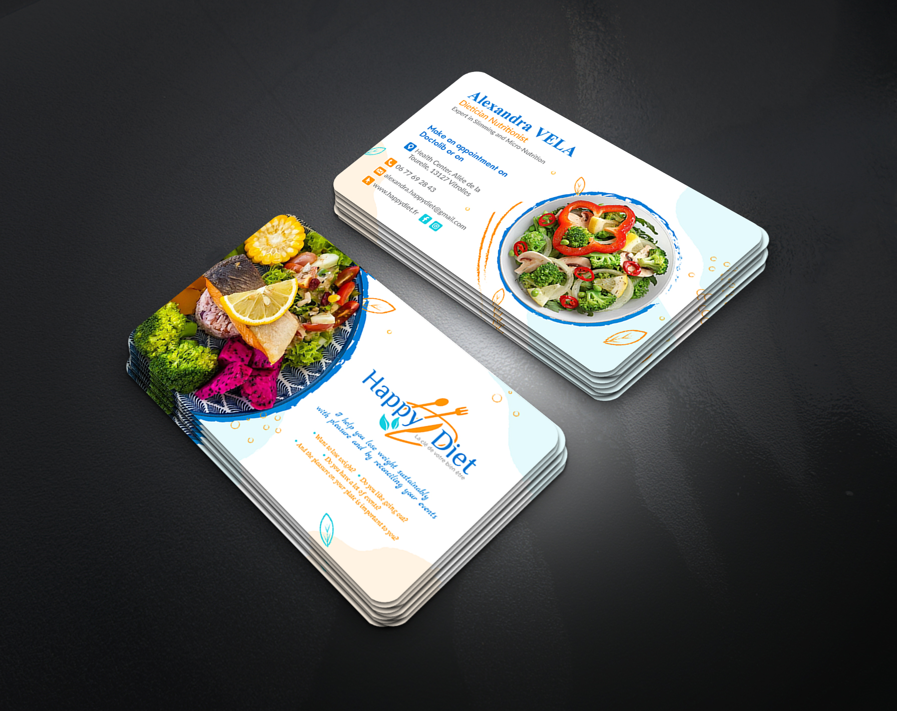 Business Card Design by artbitin for Happy diet | Design #34502782