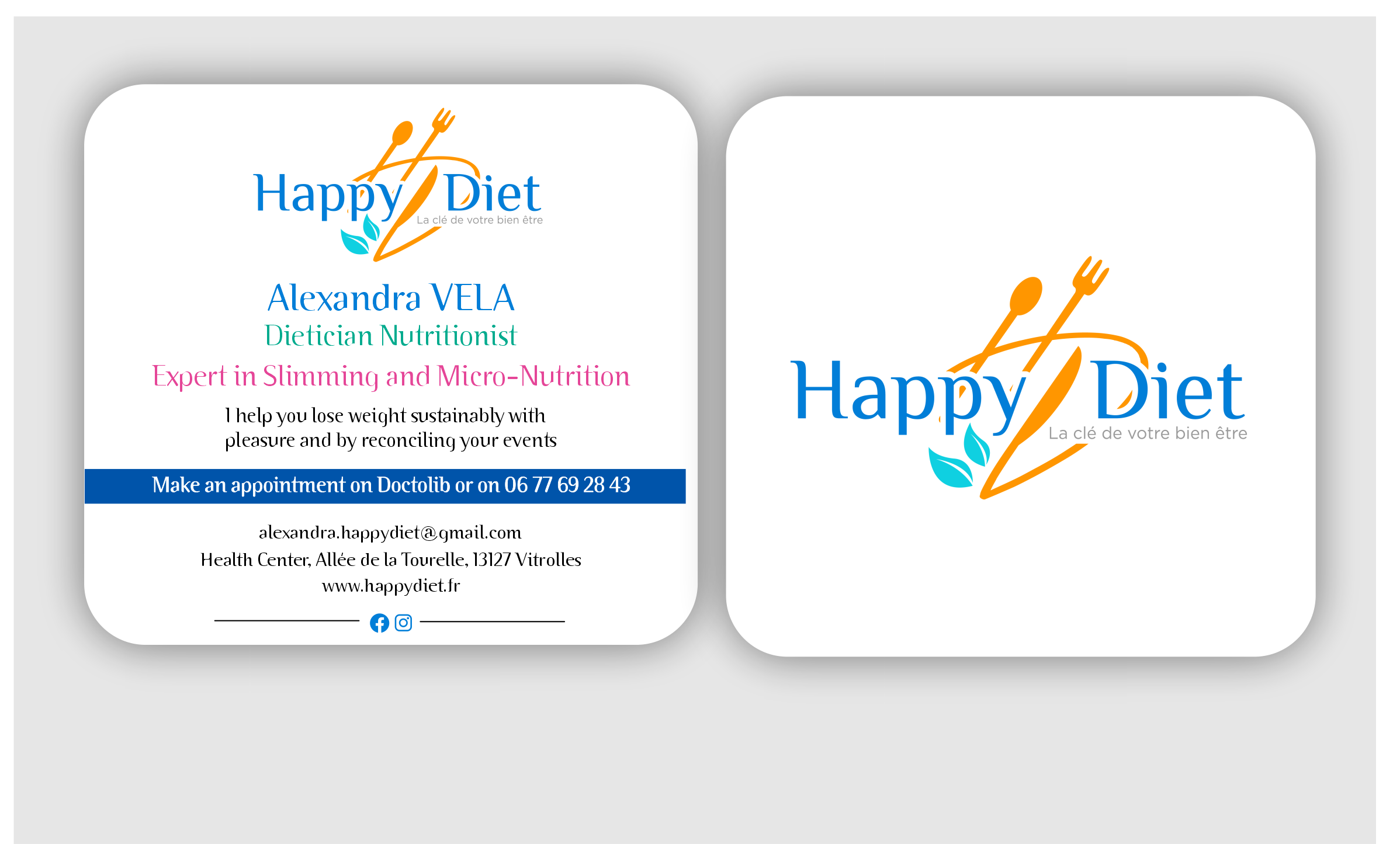 Visitenkarten-Design von freelancer75 für Happy diet | Design #34490068
