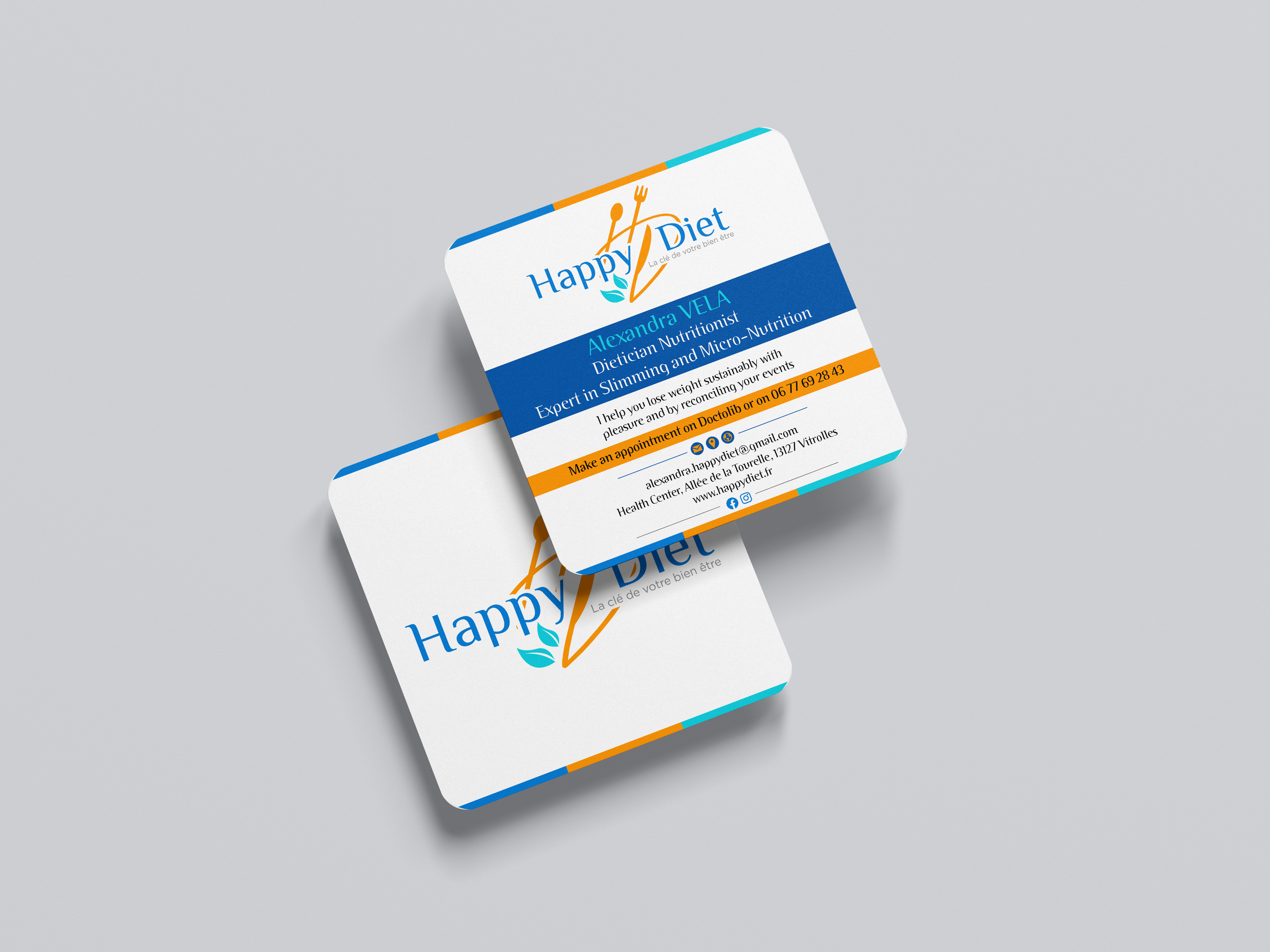 Business Card Design by designer1975 for Happy diet | Design #34490318