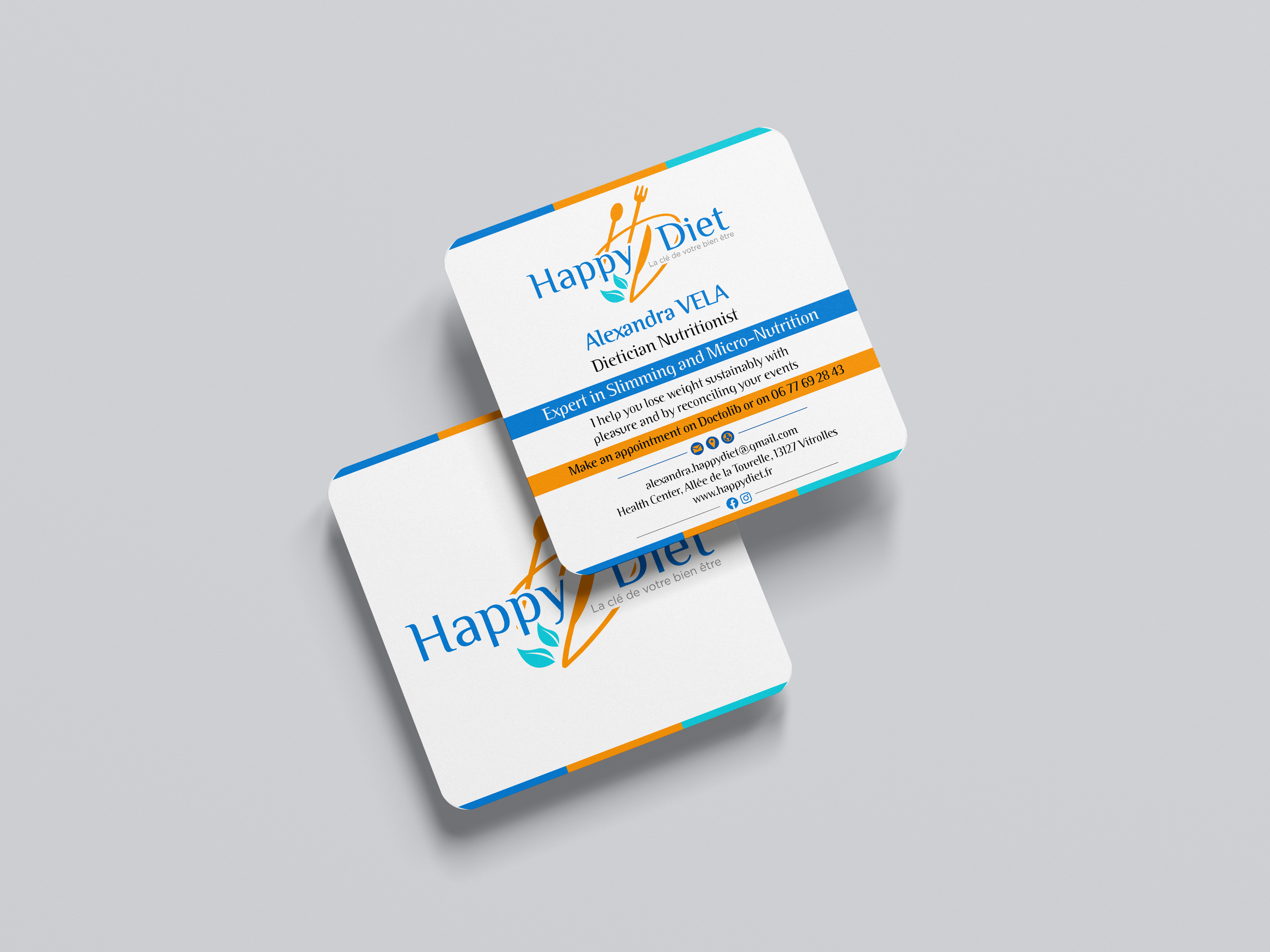 Business Card Design by freelancer75 for Happy diet | Design #34490372
