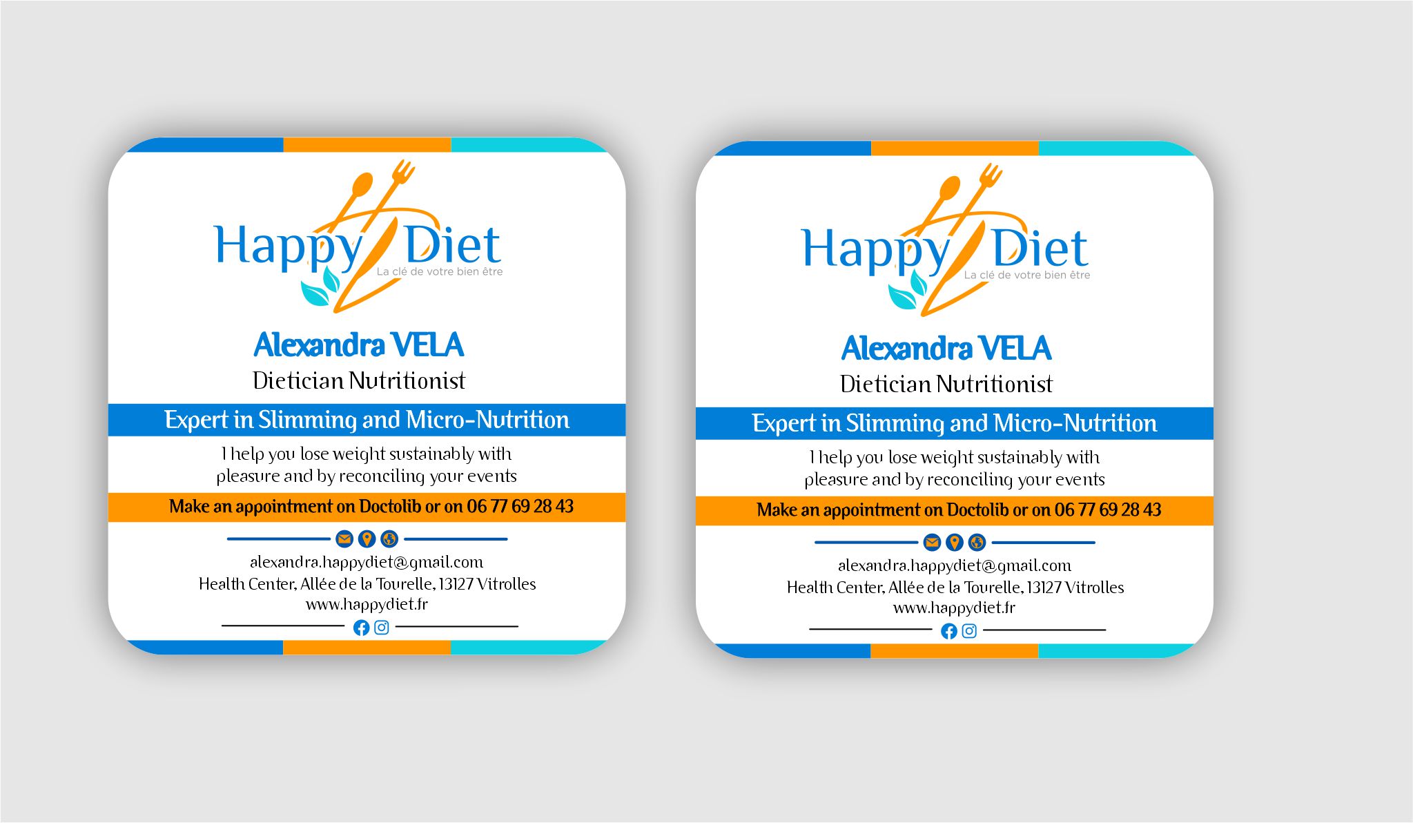 Business Card Design by designer1975 for Happy diet | Design #34511622