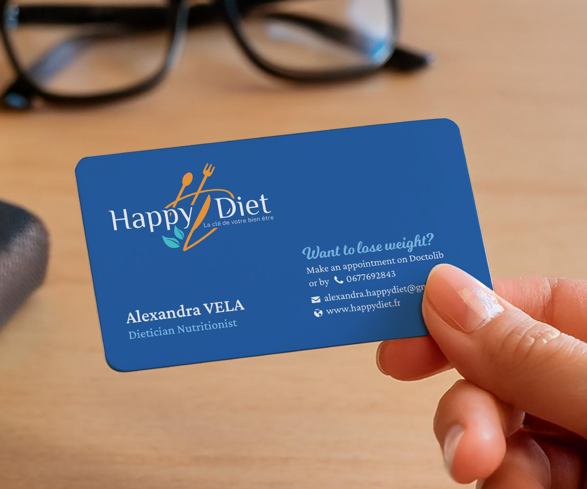 Visitenkarten-Design von Magdi Bayomi für Happy diet | Design #34530929