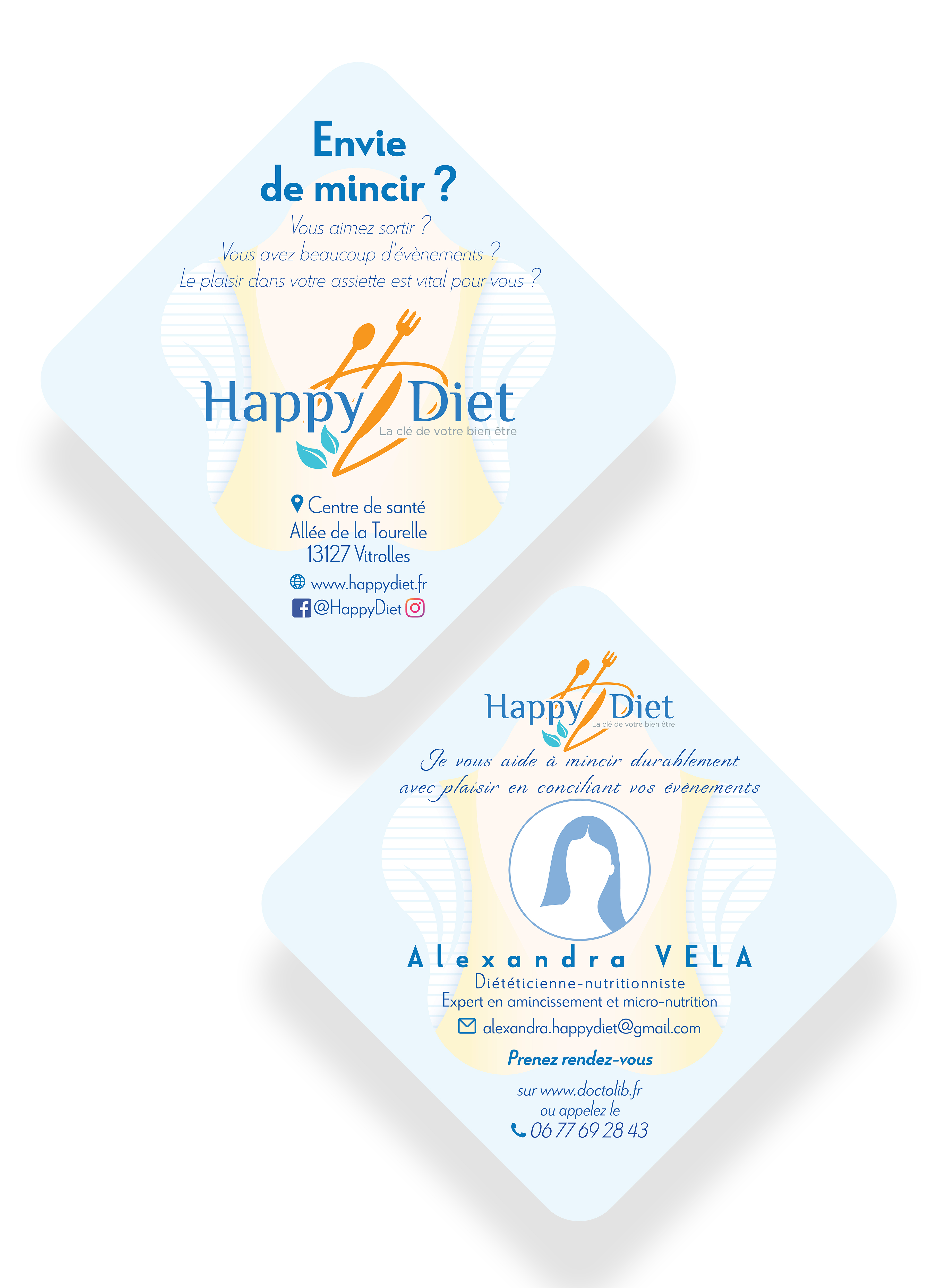 Business Card Design by fOOnOOn for Happy diet | Design #34636327