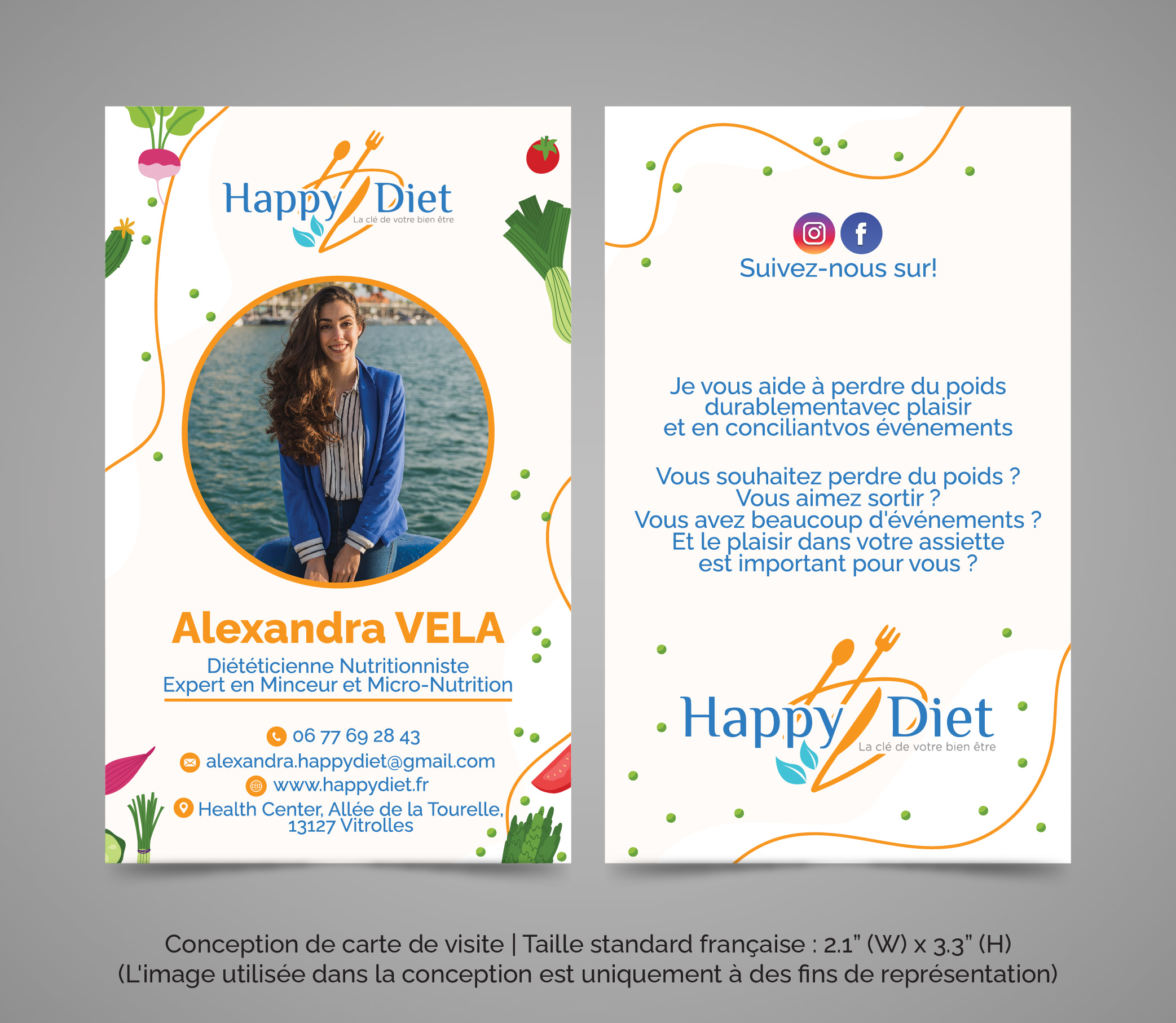 Business Card Design by THE DESIGN MAN for Happy diet | Design #34593543