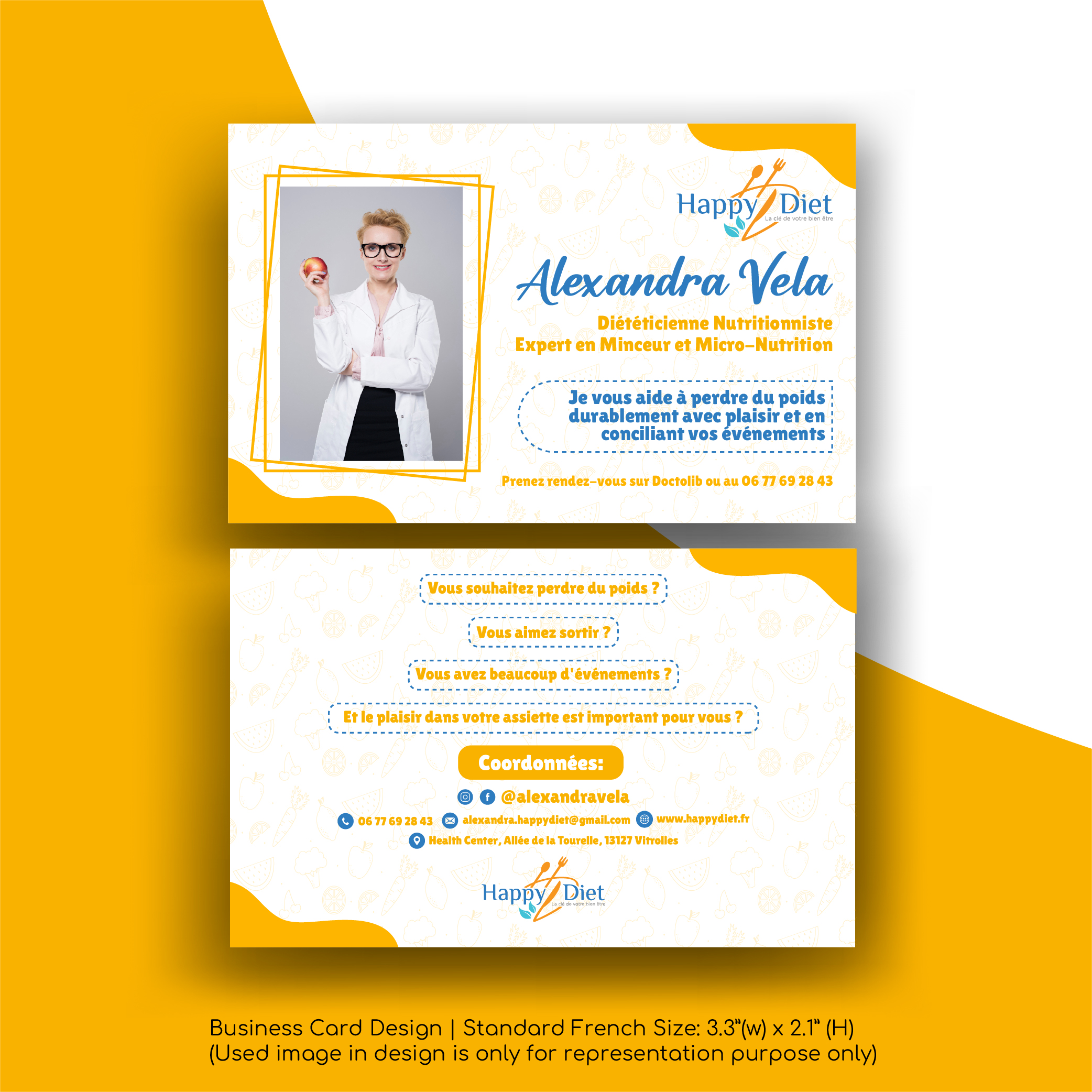 Diseño de Tarjeta de Presentación por THE DESIGN MAN para Happy diet | Diseño #34623710