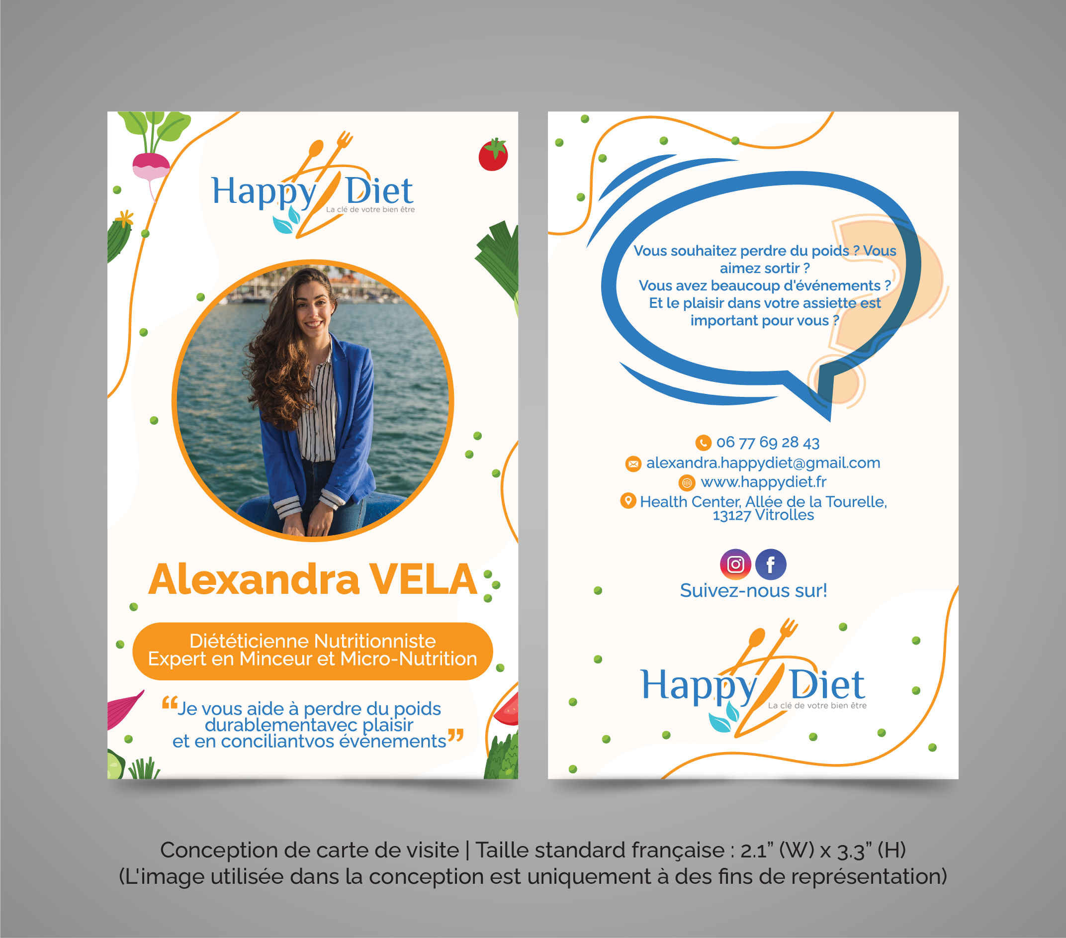 Business Card Design by THE DESIGN MAN for Happy diet | Design #34623742