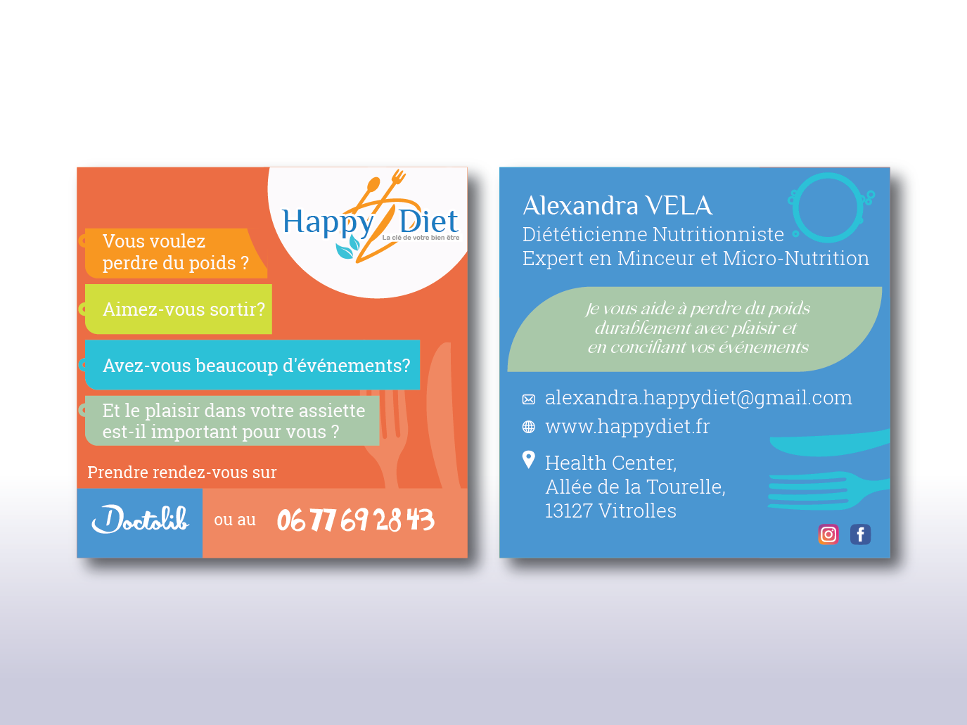 Business Card Design by dhamkith for Happy diet | Design #34633287