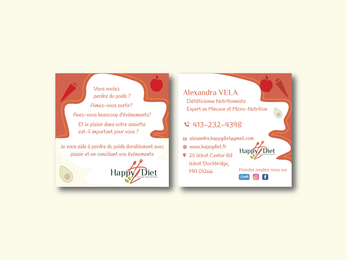 Business Card Design by dhamkith for Happy diet | Design #34668903
