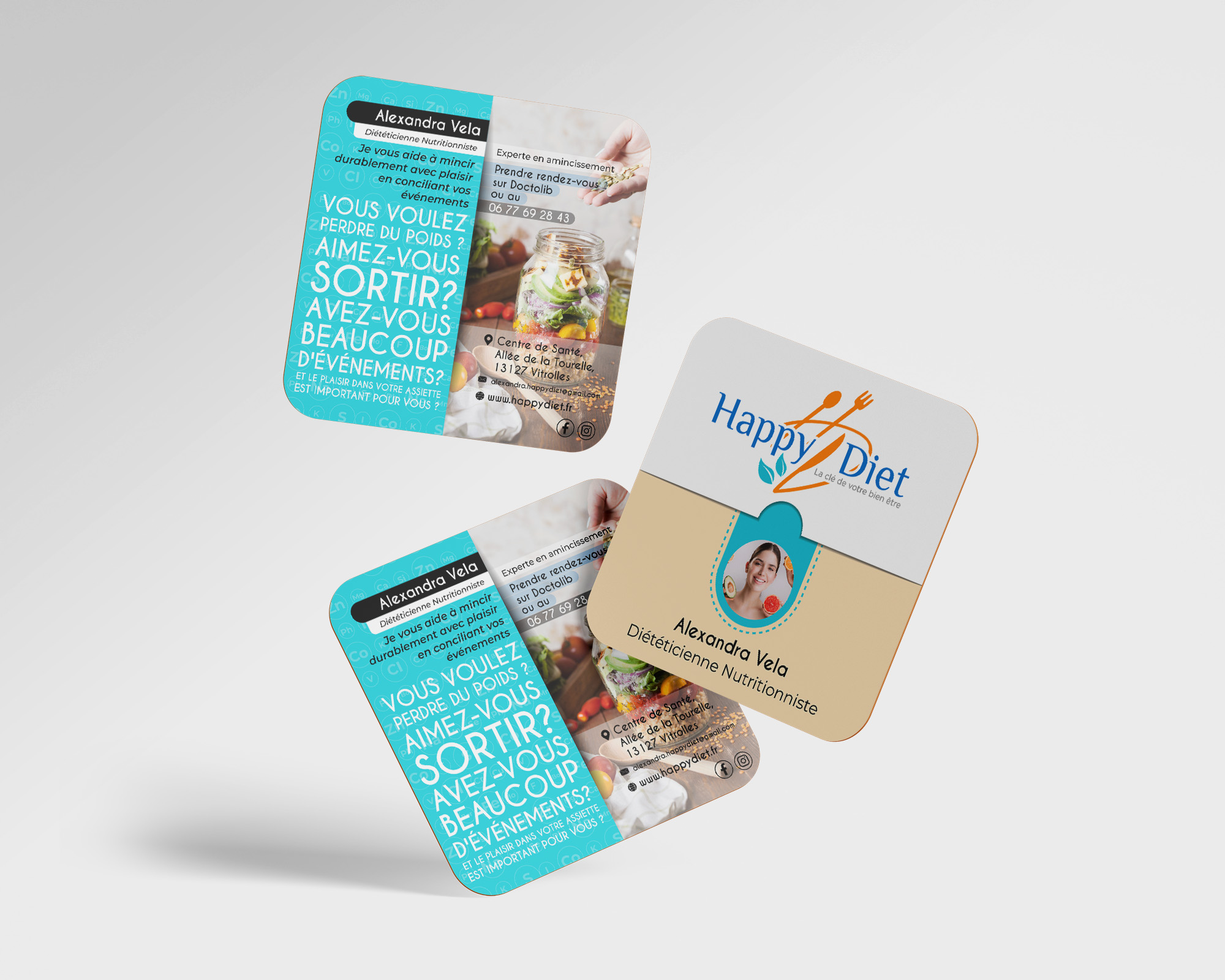 Business Card Design by owlandcatdesign for Happy diet | Design #34618472