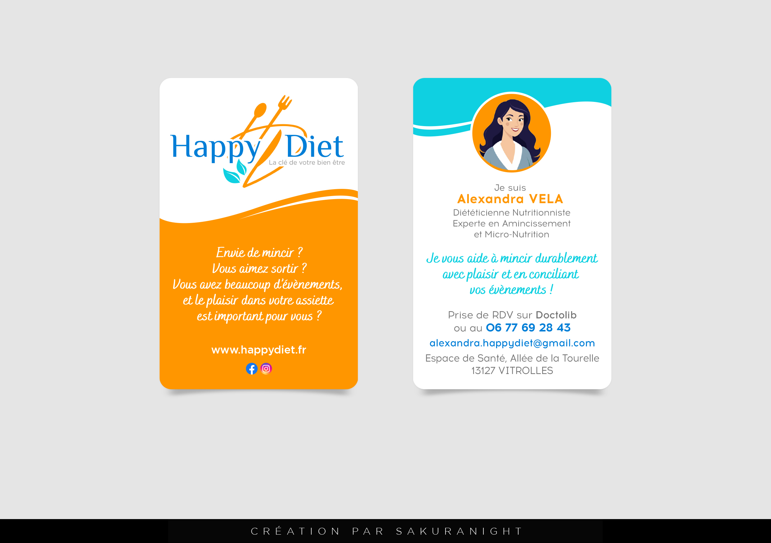 Visitenkarten-Design von Sakuranight für Happy diet | Design #34526758