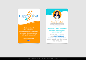 Business Card Design by Sakuranight for Happy diet | Design: #34526758
