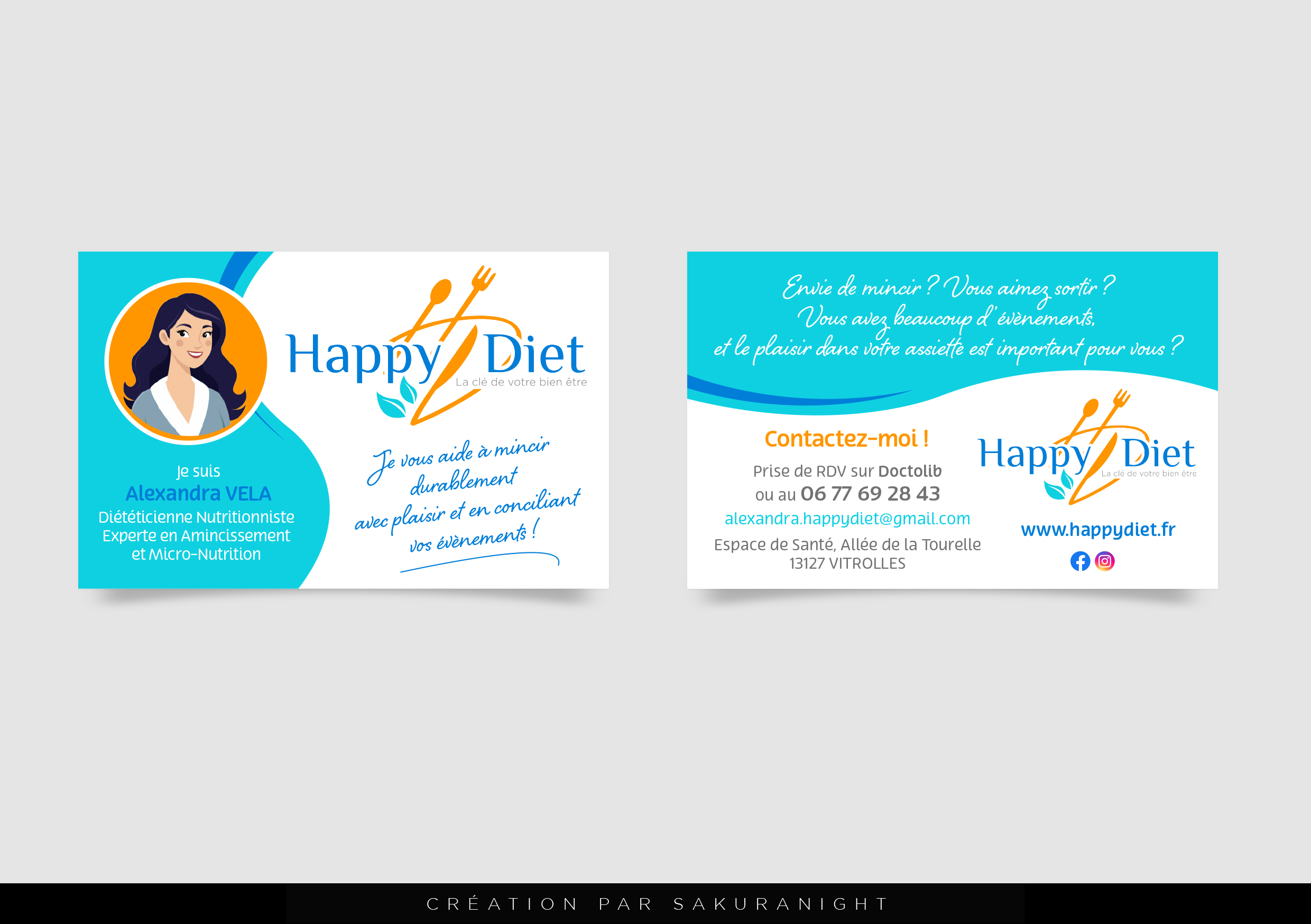 Business Card Design by Sakuranight for Happy diet | Design #34537018