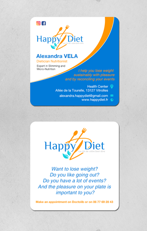 Business Card Design by Brand aid for Happy diet | Design: #34508760