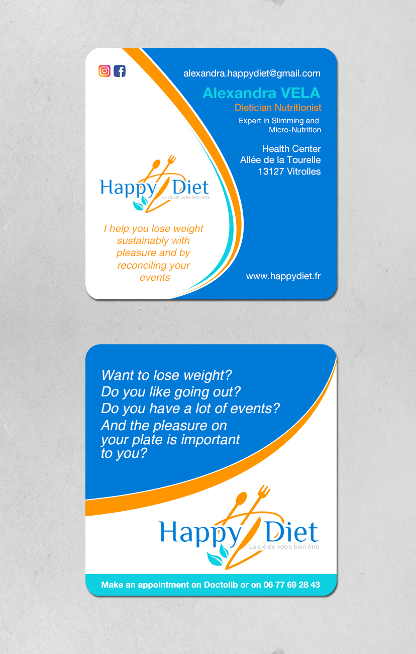 Business Card Design by Brand aid for Happy diet | Design #34508761