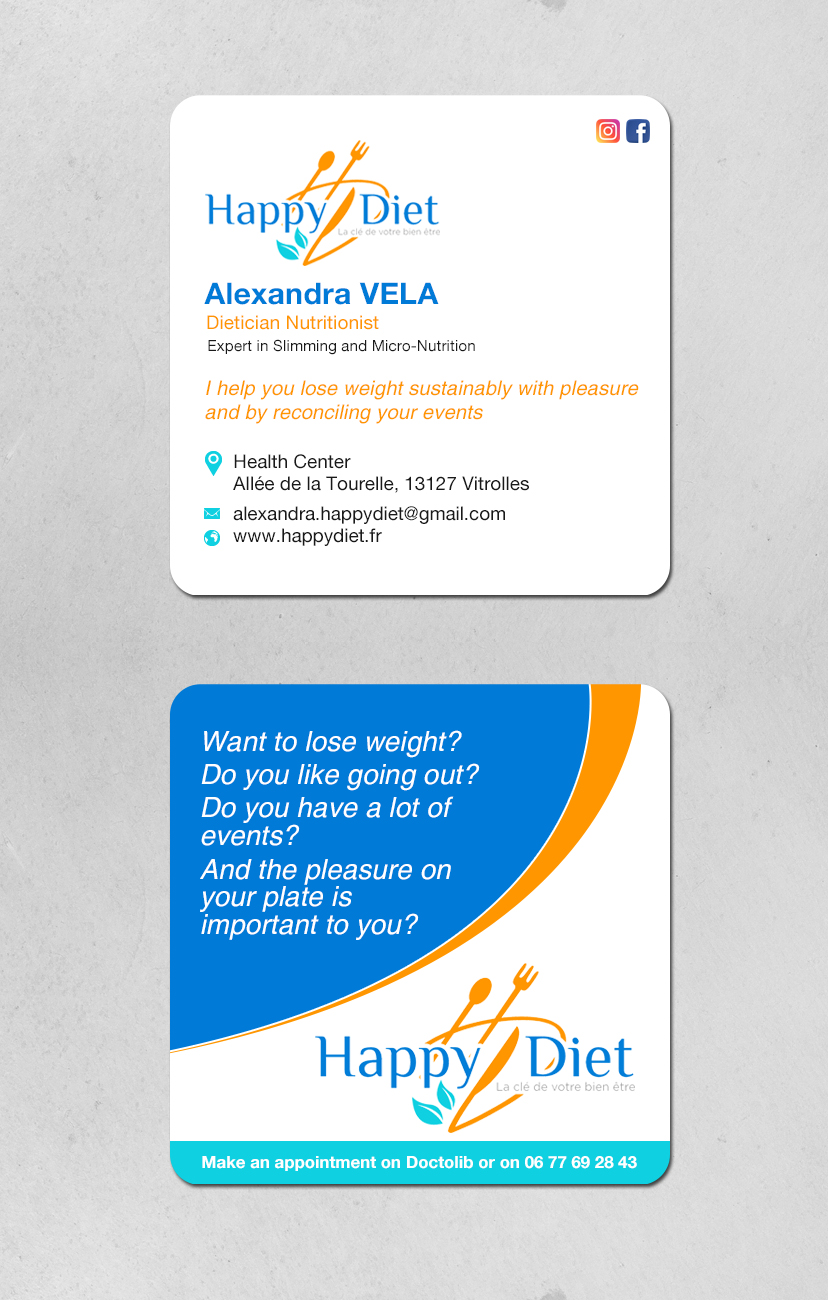 Business Card Design by Brand aid for Happy diet | Design #34508762