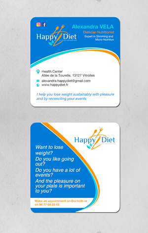 Business Card Design by Brand aid for Happy diet | Design: #34508766