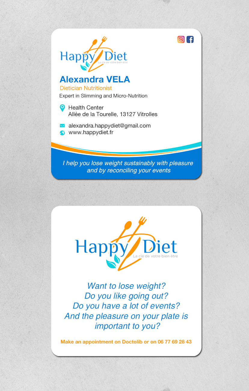 Business Card Design by Brand aid for Happy diet | Design #34508767