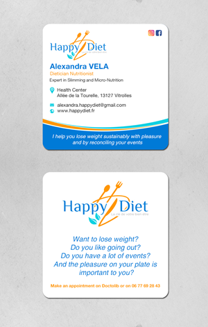 Business Card Design by Brand aid for Happy diet | Design: #34508767