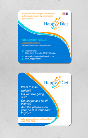 Business Card Design by Brand aid for Happy diet | Design: #34508768