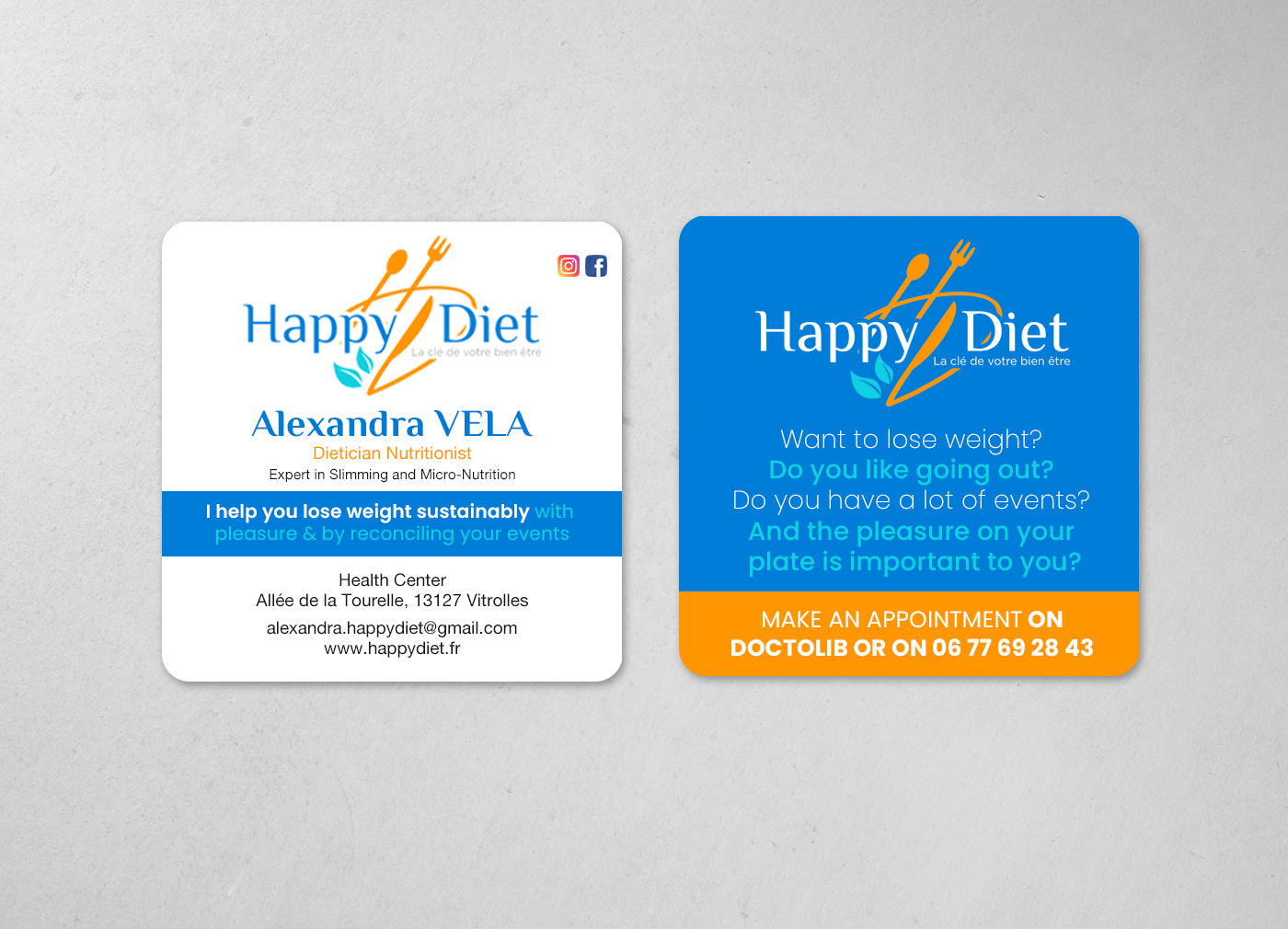 Business Card Design by chandrayaan.creative for Happy diet | Design #34494674