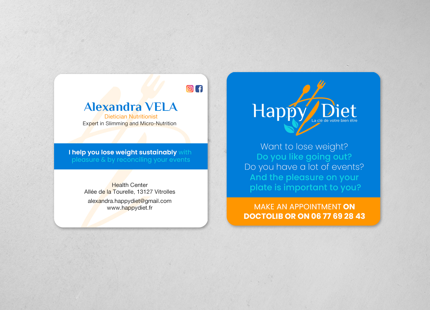 Business Card Design by chandrayaan.creative for Happy diet | Design #34494706
