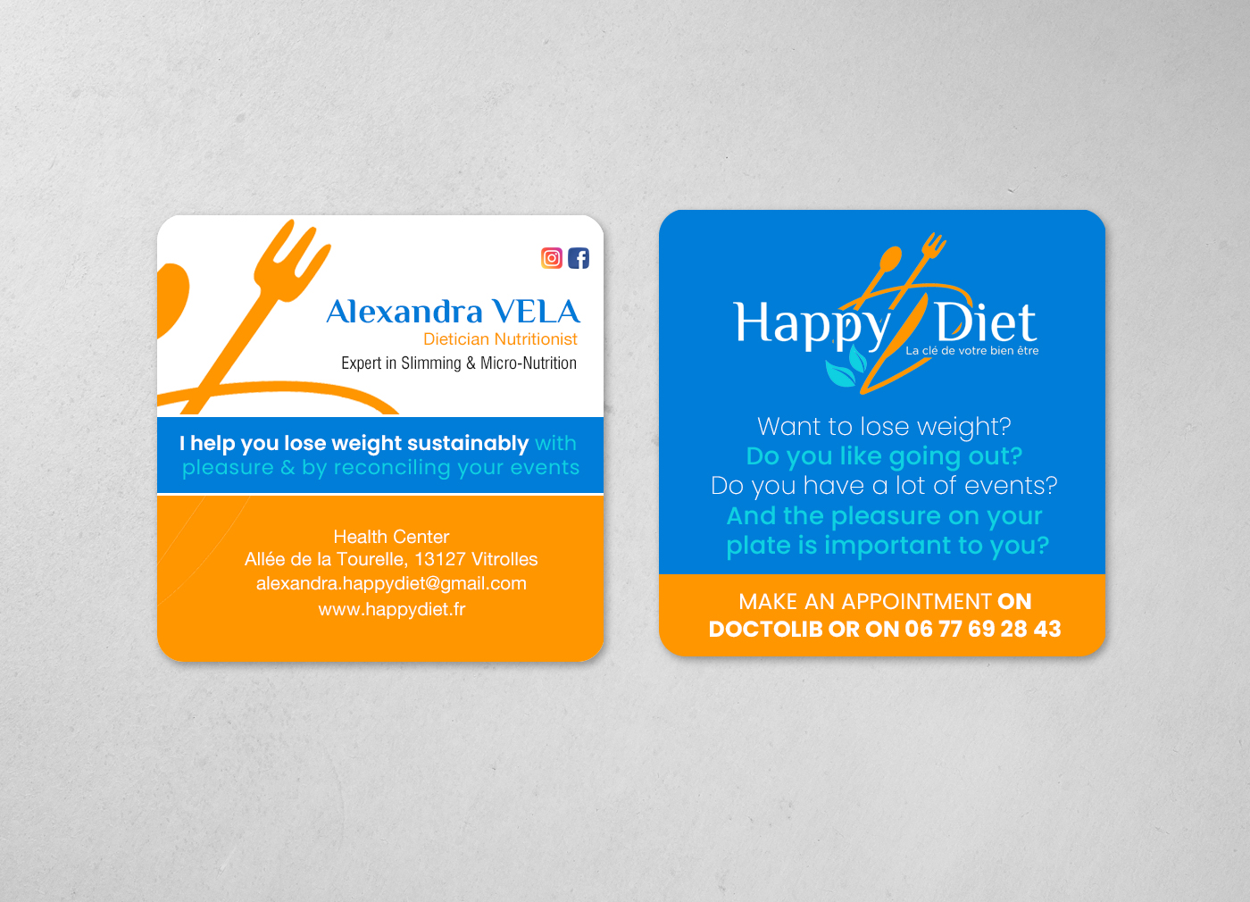 Business Card Design by chandrayaan.creative for Happy diet | Design #34494796
