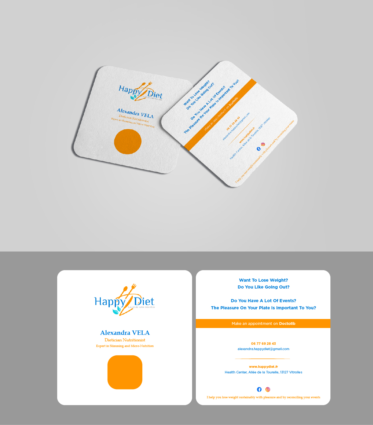 Business Card Design by fly  design for Happy diet | Design #34505244