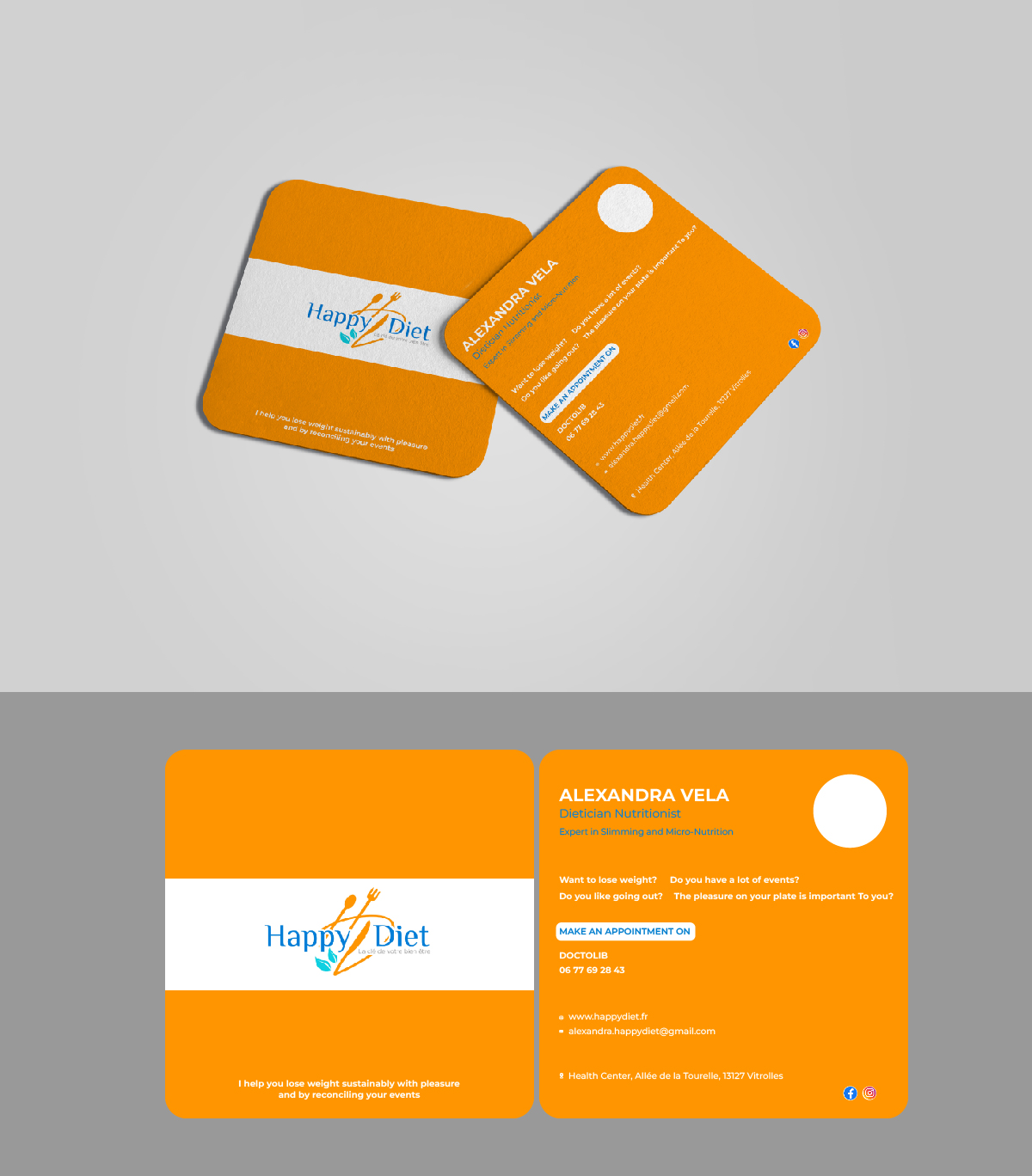 Business Card Design by fly  design for Happy diet | Design #34505245