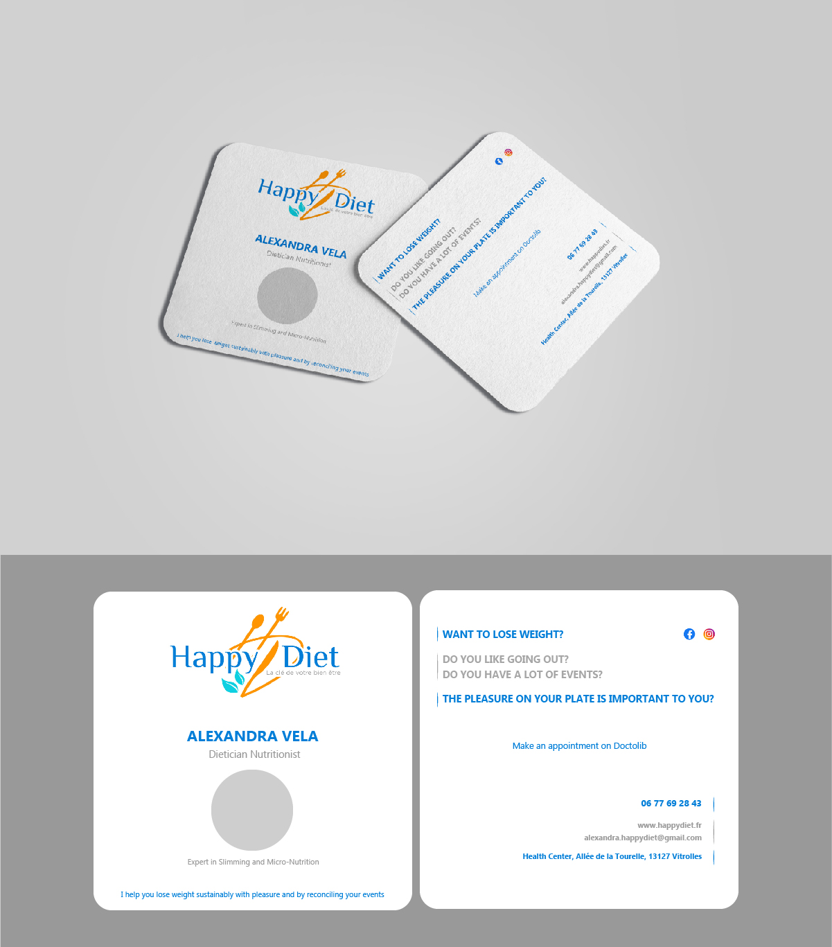 Business Card Design by fly  design for Happy diet | Design #34516411