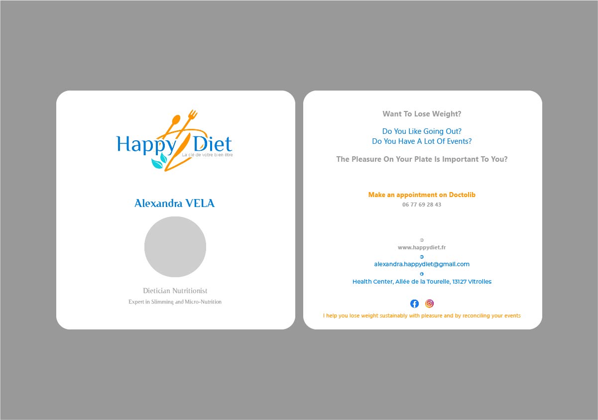 Design de Carte de Visite par fly  design pour Happy diet | Design #34526268