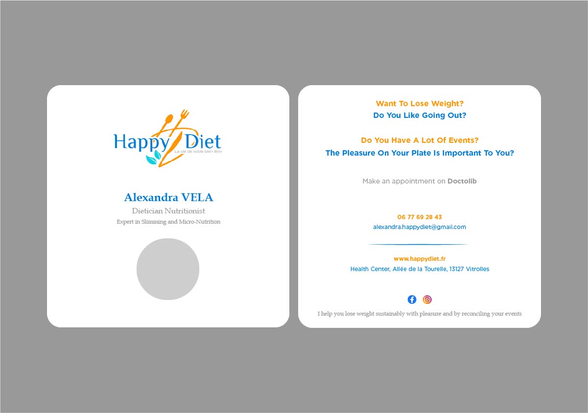 Business Card Design by fly  design for Happy diet | Design #34526269