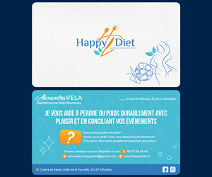 Business Card Design by rainbowmagic2017 for Happy diet | Design: #34510297