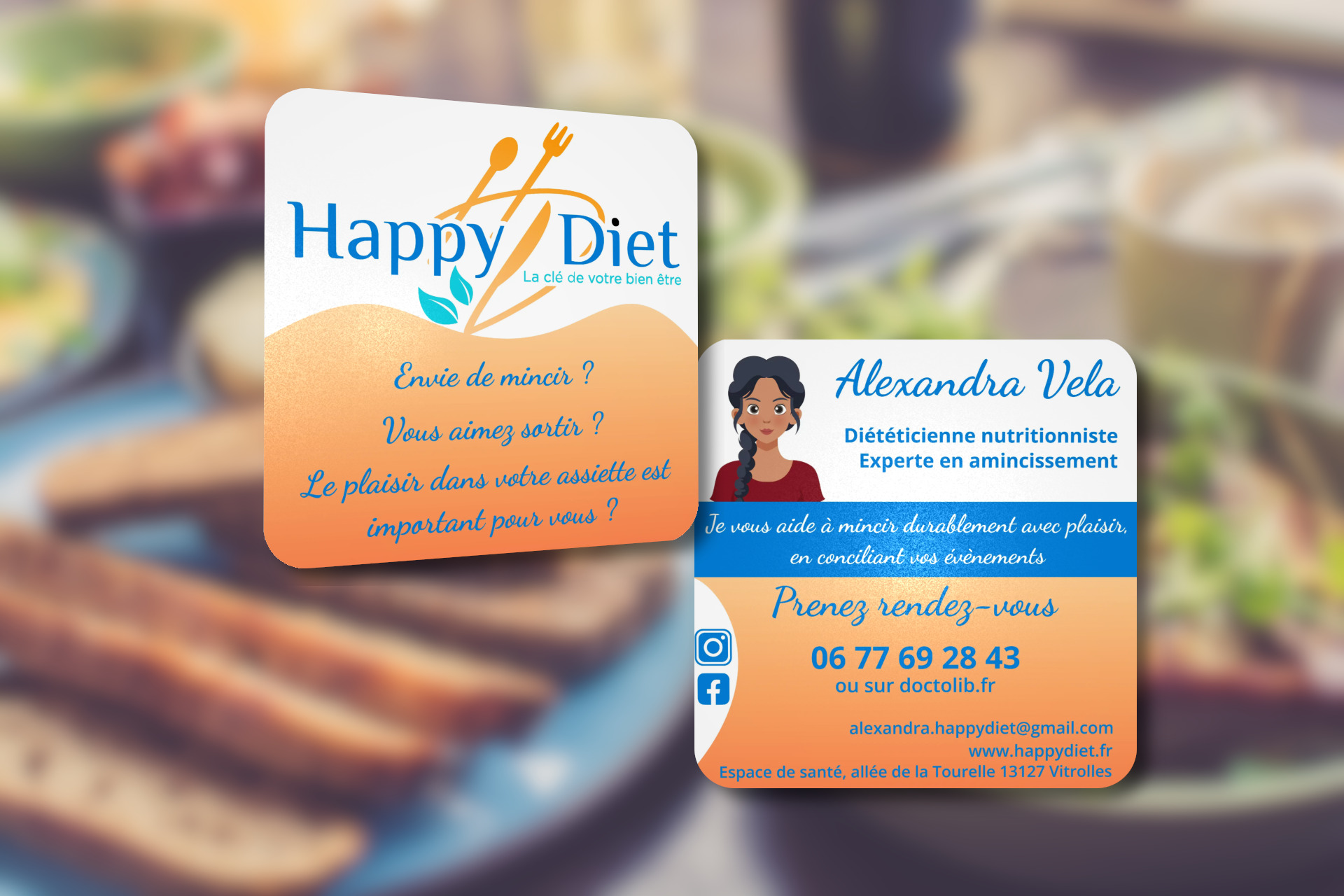 Design de Carte de Visite par Julyin pour Happy diet | Design #34625078