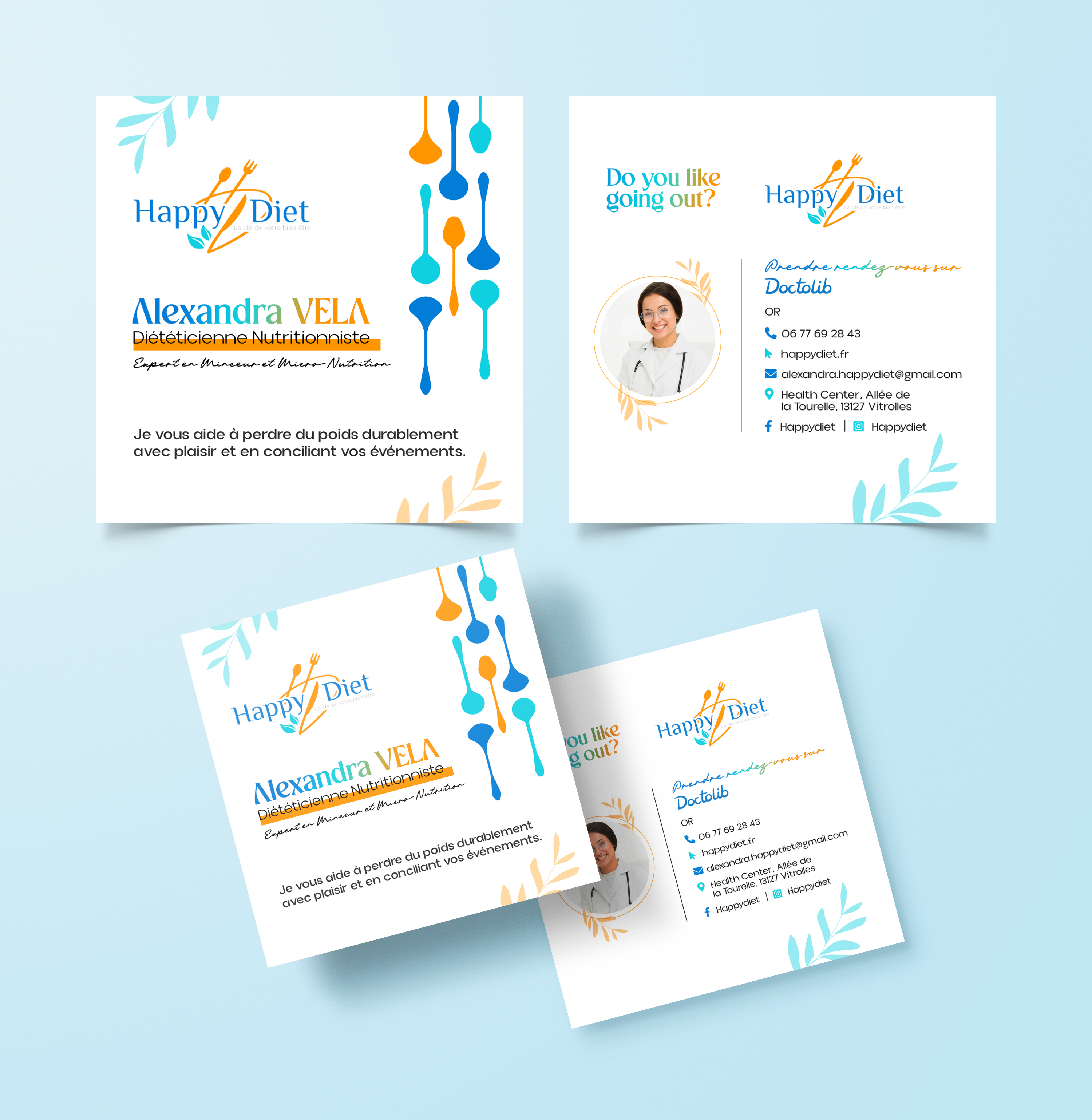 Business Card Design by Graphic Guy for Happy diet | Design #34498847