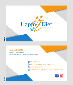 Business Card Design by WebDesk Solution for Happy diet | Design: #34595826