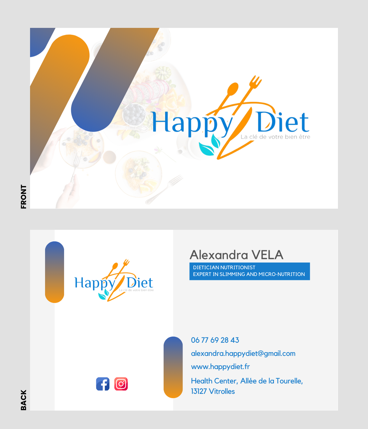 Business Card Design by WebDesk Solution for Happy diet | Design #34595827